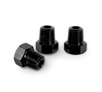 PrecisionGeek - Tappo di chiusura 1/8 NPT alluminio nero, esagonale 14, presa di chiusura tappo tappo maschio adattatore olio combustibile - Set di 3 pezzi