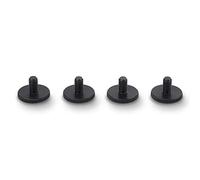 PrecisionGeek Testa grande Vite zigrinate di pollice in Alluminio Nero M6 x 10mm - 4 pz
