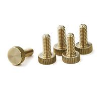 PrecisionGeek Vite zigrinate di pollice in ottone M6 x 10mm - 5 pz