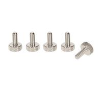 Precisiongeek - Viti a testa zigrinata in alluminio, viti a testa zigrinata M4 x 10 mm 1 set (5 pezzi)