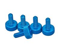 Precisiongeek - Viti zigrinate M3 x 10 mm, 1 set (5 pezzi) (blu)