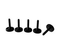 PrecisionGeek Viti zigrinate M3 x 15 mm, in alluminio anodizzato nero, diametro 12 mm, piatte, zigrinate, viti DIN 653 M3 x 15 mm (5 pezzi)