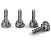 PrecisionGeek Viti zigrinate/vite a spalla M5 x 19mm Acciaio Inossidabile - 4 pz