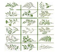 Precisions Cut - Set di stencil lavabili, in materiale PET con 18 modelli ispirati alla natura per l'educazione creativa, forniture artistiche per aule