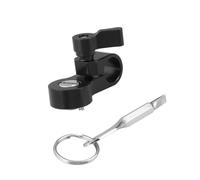 Precisions - Morsetto per tubi da 15 mm, con foro singolo e perno di bloccaggio per connessione stabile, in lega di alluminio, per resistenza alla corrosione