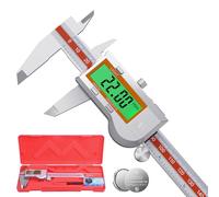 Preciva Calibro Digitale Professionale, Precisione Micrometro Multifunzionale, Display LCD 2,4", Precisione 0,01 mm, Acciaio Inox, con Custodia+Cacciavite+Batterie