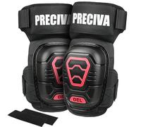 Preciva Ginocchiere Professionali per Lavoro, Ginocchiere da Lavoro con Imbottitura in Confortevole Gel e Cinghie Regolabili, per Giardinaggio e Lavori di Costruzione (Rosa)