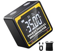 Preciva Inclinometro Digitale Magnetico, Livella Digitale 4x90°, Goniometro Digitale IP54 con LCD Retroilluminato, Level Box USB-C Ricaricabile per Falegnameria e Edilizia