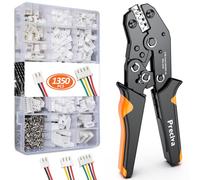 Preciva Kit di pinze per crimpare DuPont,comprendente 1350 connettori da 0,08-1mm² per connettori a pin JST PH/YH 2,0 mm, XH/C3-R 2,54 mm,JST/Molex IDE(5559)/ATX(5557) ecc