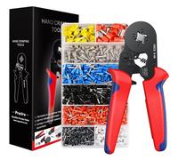 Preciva Pinza Crimpatrice per Capicorda da 0.25 a 10 mm² con 1200 Pezzi di Capic