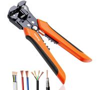 Preciva Pinza Spelafili Automatica,Pinza Crimpatrice0.2-6mm²,Spellafili Elettrici Tagliacavi/Spelacavi/Pinza Crimpatrice 3in1,Spellacavi Elettriciper Crimpare, Tagliare