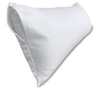 Precoco Federa per cuscino per il corpo, 100% cotone, federa bianca di alta qualità, con doppia cerniera, traspirante e ultra morbida, 600 fili, per una facile manutenzione, 50 x 137 cm, 1 confezione