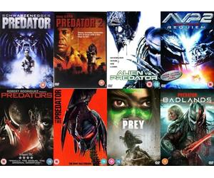 Predator 8 Film Collection DVD - Predator / Predator 2 / Alien Vs Predator / AVP2: Requiem / Predators / The Predator / Prey / Predator: Badlands DVD - Predator Complete Collection 8 Film Set DVD