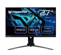 Predator Acer XB273UNVbmiiprzx Monitor Gaming PC 27", Display IPS WQHD, 144 Hz, 1 ms, 16:9, G-SYNC Compatible, HDMI 2.0, DP 1.2, USB3.0, Regolazione in Altezza, Speaker, Cavi HDMI, DP, USB3.0 Inclusi