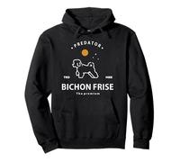 Predator Bichon Frise Il Premium | Monoline Logo Art Felpa con Cappuccio