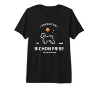Predator Bichon Frise Il Premium | Monoline Logo Art Maglietta Premium