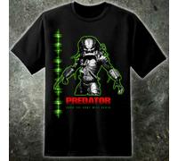 Predator BLK Edition Yautja Maglietta Uomo Film Sci-Fi Anni '80 Arnie Xenomorfo