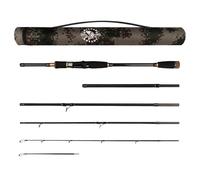 Predator Max. Canna da pesca Spin-Baitcast unica + micro grilletto + prolunga per asta, asta multifunzione potente - 4 lunghezze e 4 pesi di lancio