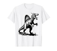 Predatore di Dinosauro preistorico Stile Schizzo a Inchiostro Spinosaurus Maglietta