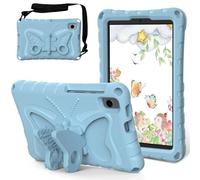 PREDCFVY Case for Samsung Galaxy Tab A11 8.7" SM-X133/X135(2025),Light Weight Eva Shockproof Protective Cover Full with Shoulder Strap Cute Butterfly Kids(Light Blue)
