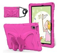 PREDCFVY Case for Samsung Galaxy Tab A11+/A11 Plus 11" SM-X230/235/236(2025),Light Weight Eva Shockproof Protective Cover Full with Shoulder Strap Cute Butterfly Kids(Rose Red)