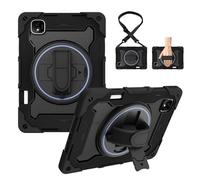 PREDCFVY Custodia Antiurto for Honor Pad GT PRO 12.3" / MagicPad 2 for Tablet for Bambini in TPU Cavalletto Robusta Custodia Protettiva con Cinghia da Polso Cinghia Trasporto(Siyah)