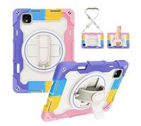 PREDCFVY Custodia Antiurto for Honor Pad GT PRO 12.3" / MagicPad 2 for Tablet for Bambini in TPU Cavalletto Robusta Custodia Protettiva con Cinghia da Polso Cinghia Trasporto(Pembe)