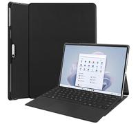 PREDCFVY Custodia Compatibile con Microsoft Surface PRO 10/9 for Tablet Smart Tri-Fold da 13 Pollici, Rigida for PC Sottile Angoli di visualizzazione Multipli Folio(Siyah)