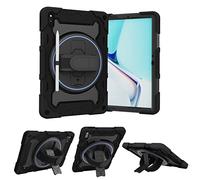 PREDCFVY Custodia per bambini per Huawei Matepad 11 2021, staffa elastica multi-angolo+cinturino da polso girevole regolabile a 360° guscio infrangibile tre in uno, a prova di caduta, spalla