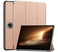 PREDCFVY Custodia per Oppo pad 2 da 11,6 pollici 2023 Rilasciato Tri-Fold Smart Tablet, Hard PC Back Shell Slim Multi Angoli di Visualizzazione Stand Folio Cover con Auto Wake Sleep (Oro Rosa)