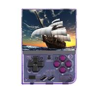 Prede Console Di Gioco Portatile Retrò Miyoo Mini Plus, Schermo IPS Da 3,5 Pollici 640 * 480 Da 3000mAh, Console Di Gioco A Mano Portatile Ricaricabile-Purple||128GB
