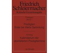 Predigten. Erste Bis Vierte Sammlung (1801-1820) Mit Den Vari (Copertina rigida)