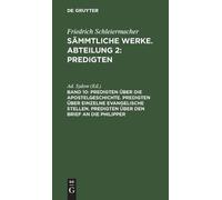Predigten Über Die Apostelgeschichte. Predigten Über Einzelne (Copertina rigida)