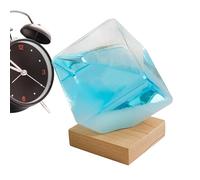 Predittore meteorologico di,Predittore meteorologico cubo grande | Squisito ornamento da scrivania, barometro liquido modificabile per regalo di compleanno, Natale, matrimonio