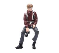 predolo 1:18 Figura in Miniatura Uomo Diorama Fotografo Decorativo Mini Persone Dipinte Accessori Casa delle Bambole Oggetto di Scena Fotografia