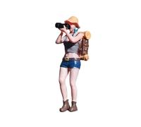 predolo 1/64 Figura di Persone di Strada Figura di Persone Mini figurina architettonica per Layout di Treno Decorazione da Tavolo, Donna Che Scatta Una Foto