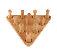 predolo 10 Pezzi Birilli da Shuffleboard Mini Birilli da Tavolo Set Bowling in Legno Massello Compatto per Bambini Ragazzi Ragazze Adatto a Giochi Educativi