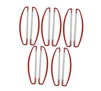 predolo 10x Aste per striscioni tirate a Mano Accessori Maniglia Antiscivolo Asta per striscioni arrotolabili per Incontri sociali Sport in Diretta Compleanno, Rosso 17cm