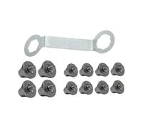 predolo 12 pezzi di chiodi di ricambio per scarpe da calcio, per terreni compatti, con chiave, tacchetti da calcio portatili, tacchetti per scarpe da rugby, 13 Mm E 11 Mm