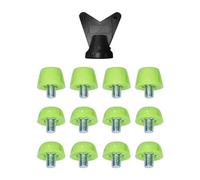 predolo 12x Tacchetti da Calcio Scarpe da Pista Chiodate Universali per Terreni Compatti M5 Filettati Antiscivolo per Scarpe da Calcio per Sport all'aperto al, Verde