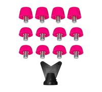 predolo 12x Tacchetti da Calcio Scarpe da Pista Chiodate Universali per Terreni Compatti M5 Filettati Antiscivolo per Scarpe da Calcio per Sport all'aperto al, rosa rosso