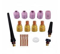 predolo 17 Pezzi Kit Lente Gas TIG Ricambio Completo Kit Ugelli Ceramici TIG Resistente Al Calore Attrezzatura da Saldatura per Professionisti, Metalmeccanica
