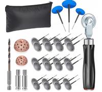 predolo 29 Pezzi Kit Riparazione Forature Pneumatici Completo Kit Tappi Portatile Attrezzi Auto per Emergenza Stradale