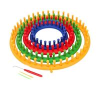 predolo 4 Pezzi Telaio Circolare per Maglia Set Tessitura Manuale Strumento Uncinetto Leggero Riutilizzabile in Pp Robusto Adatto per Principianti Bambini Reg