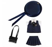predolo 4 Pezzi Uniforme Asilo Nido Bambole OB11 Facile da Indossare Vestiti Bambole BJD Stile Scolaro Materiali Sicuri per Hobbisti, Vestito Asilo Bianco