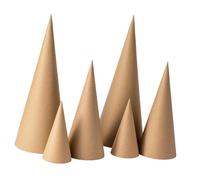 predolo 6 pezzi di coni di cartapesta, coni di cartone, versatili decorazioni artistiche per l'albero di Natale, per lavori artigianali, per decorare e, 15 Centimetri 25