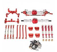 predolo 6 Pezzi Kit Tiranti e Ponti per Auto RC 1/12 Superficie Anodizzata in Lega di Alluminio, Silver, Red Kit