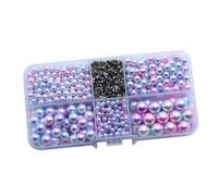 predolo 600 pezzi di perline per l'artigianato, perline sciolte, rotonde fatte a mano, forniture multifunzionali per orecchini, creazione di gioielli, Viola
