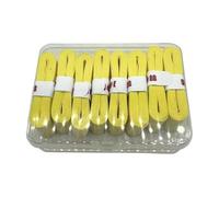predolo 8 Pezzi Nastro Adesivo per Racchetta da Tennis, Impugnatura Imbottita, Morbido, Asciutto e Confortevole, Fascia antisudore, Nastro Antiscivolo per, Giallo