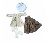 predolo Abito per Bambola BJD Vestito Abbigliamento Set Outfit Accessori Stile alla Moda per personalità Unica Tessuto Morbido E Compatibile con Corpi Snodati, Floreale, Completo Gonna